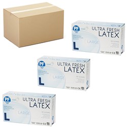 Latex Gloves - Large - Powder Free x10 Bulk Buy Deal